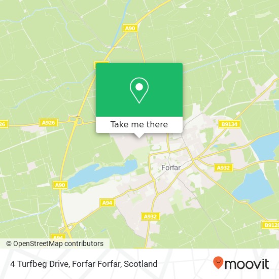 4 Turfbeg Drive, Forfar Forfar map