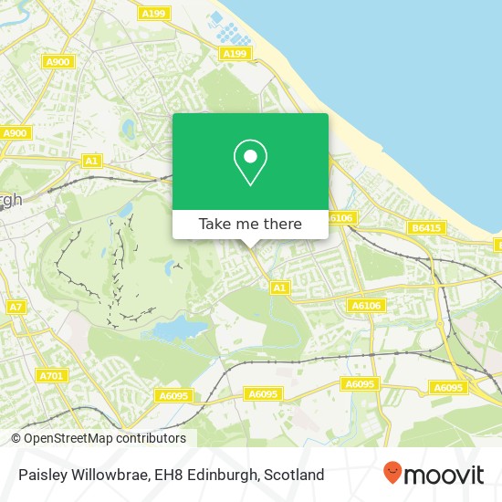 Paisley Willowbrae, EH8 Edinburgh map