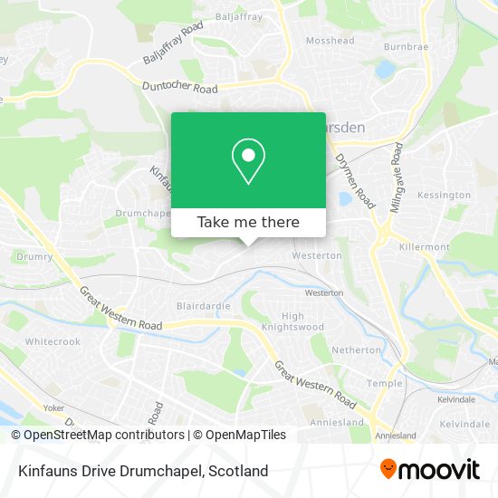 Kinfauns Drive Drumchapel map