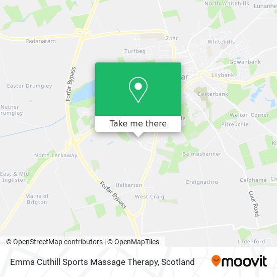 Emma Cuthill Sports Massage Therapy map