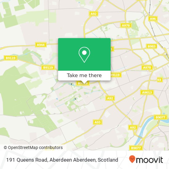191 Queens Road, Aberdeen Aberdeen map
