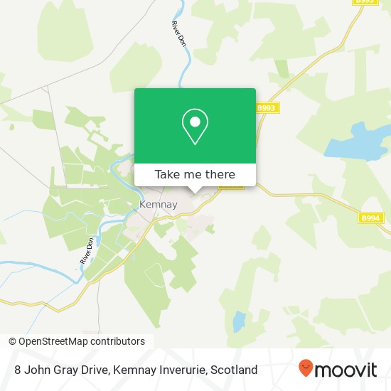 8 John Gray Drive, Kemnay Inverurie map
