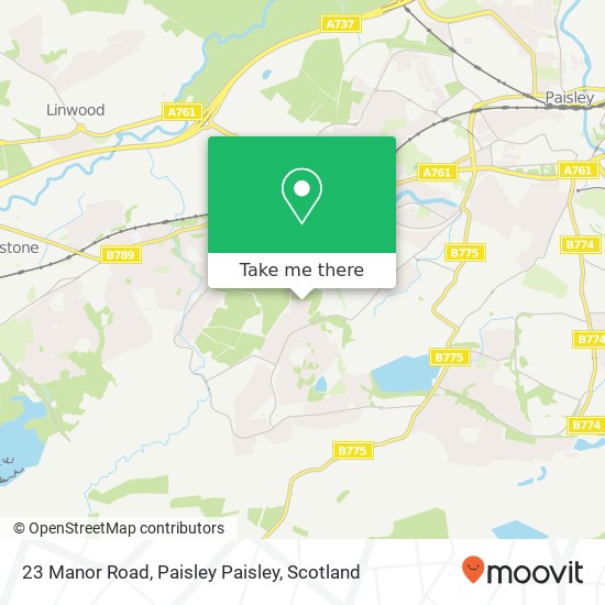 23 Manor Road, Paisley Paisley map