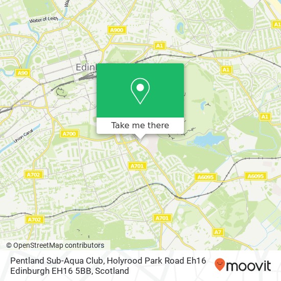 Pentland Sub-Aqua Club, Holyrood Park Road Eh16 Edinburgh EH16 5BB map