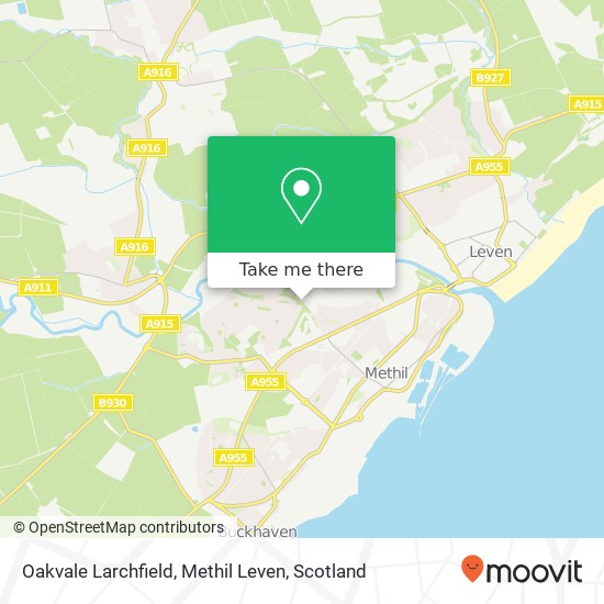 Oakvale Larchfield, Methil Leven map
