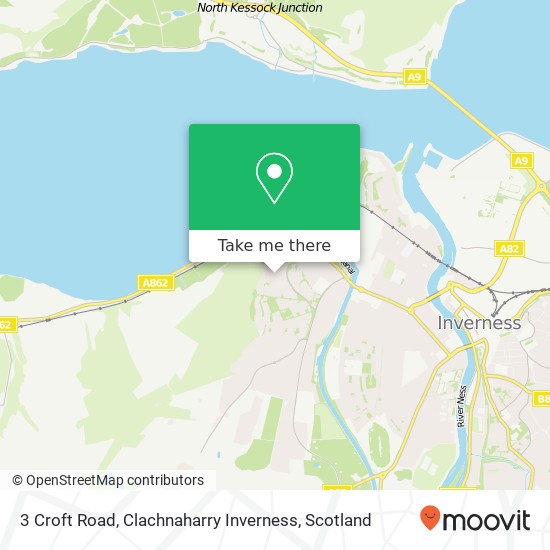 3 Croft Road, Clachnaharry Inverness map