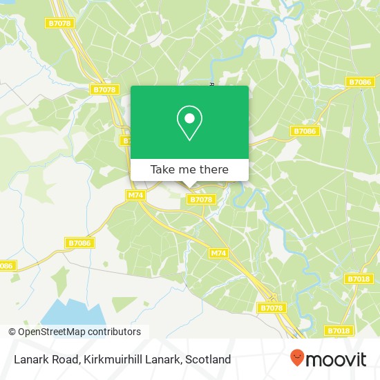 Lanark Road, Kirkmuirhill Lanark map
