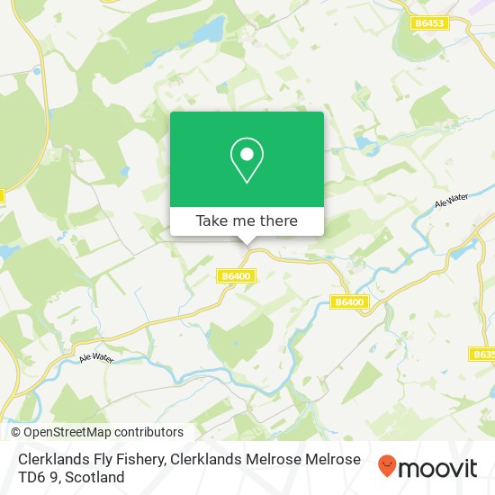 Clerklands Fly Fishery, Clerklands Melrose Melrose TD6 9 map