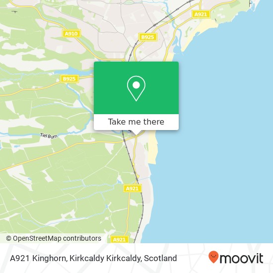 A921 Kinghorn, Kirkcaldy Kirkcaldy map