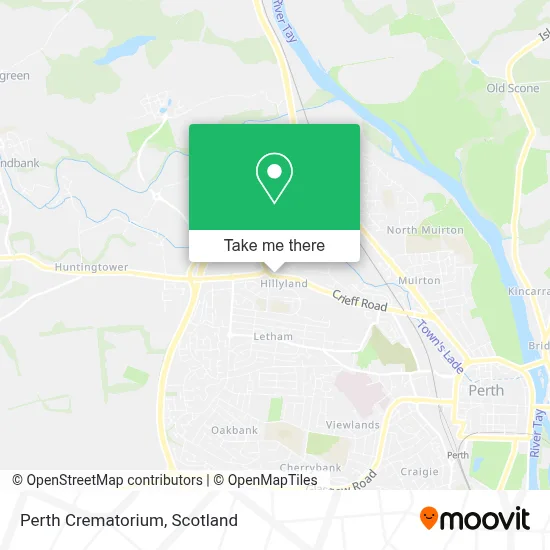 Perth Crematorium map