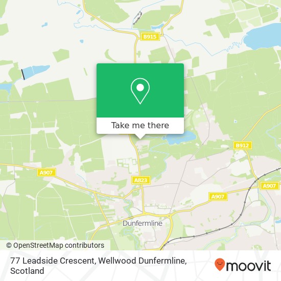 77 Leadside Crescent, Wellwood Dunfermline map
