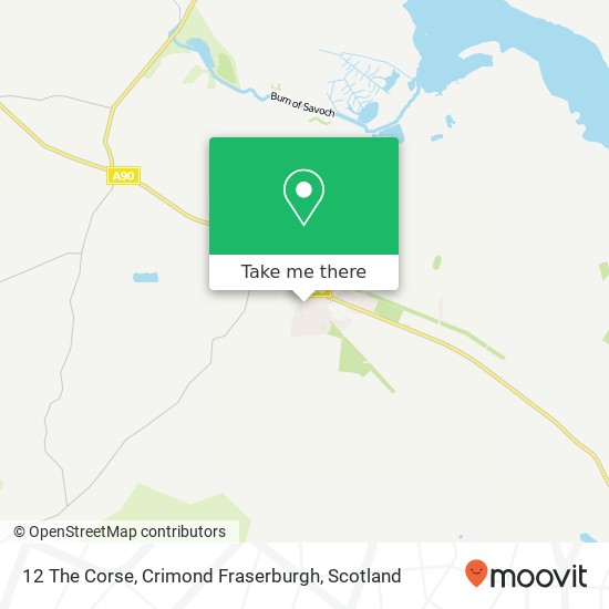 12 The Corse, Crimond Fraserburgh map