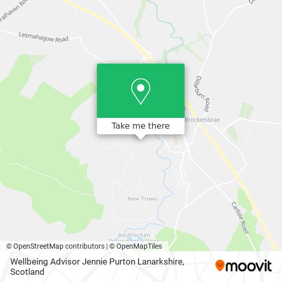 Wellbeing Advisor Jennie Purton Lanarkshire map
