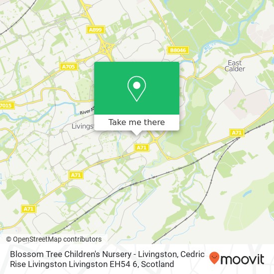 Blossom Tree Children's Nursery - Livingston, Cedric Rise Livingston Livingston EH54 6 map