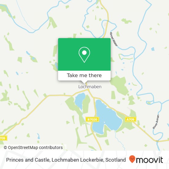 Princes and Castle, Lochmaben Lockerbie map