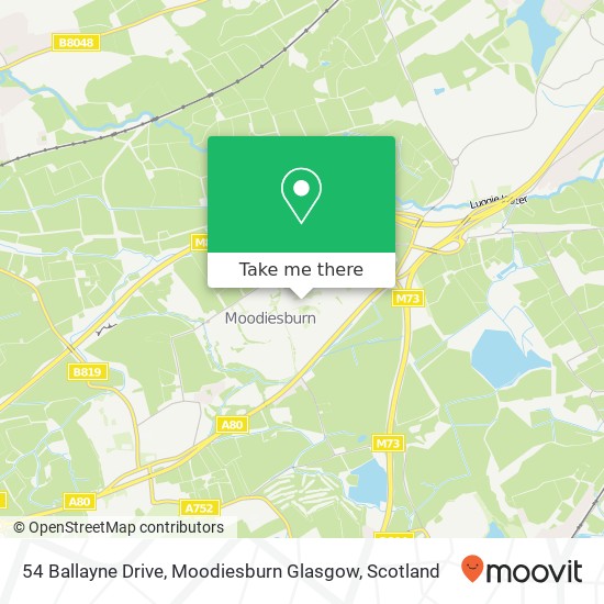 54 Ballayne Drive, Moodiesburn Glasgow map