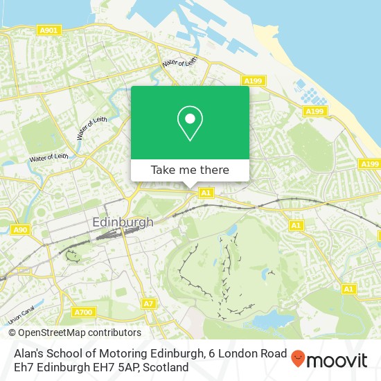 Alan's School of Motoring Edinburgh, 6 London Road Eh7 Edinburgh EH7 5AP map