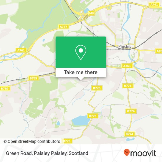 Green Road, Paisley Paisley map