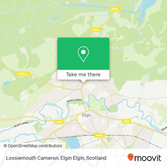 Lossiemouth Cameron, Elgin Elgin map