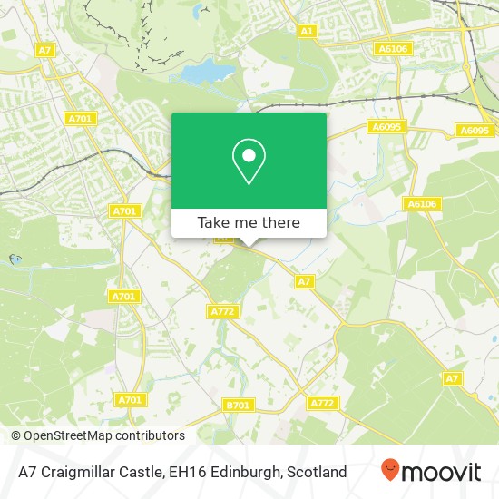 A7 Craigmillar Castle, EH16 Edinburgh map