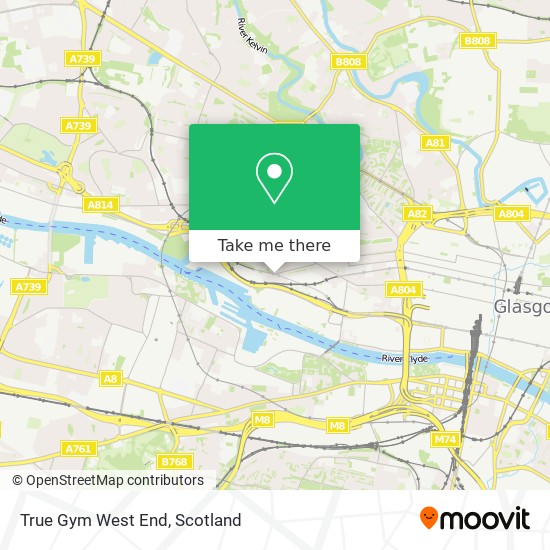 True Gym West End map