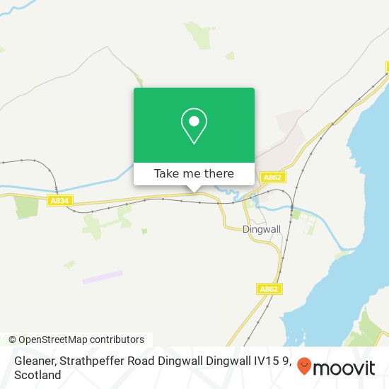 Gleaner, Strathpeffer Road Dingwall Dingwall IV15 9 map