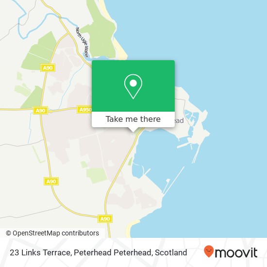 23 Links Terrace, Peterhead Peterhead map