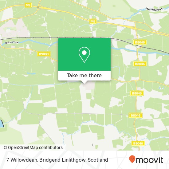 7 Willowdean, Bridgend Linlithgow map