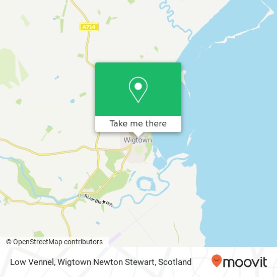 Low Vennel, Wigtown Newton Stewart map