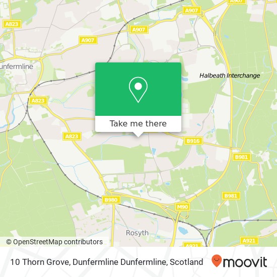 10 Thorn Grove, Dunfermline Dunfermline map