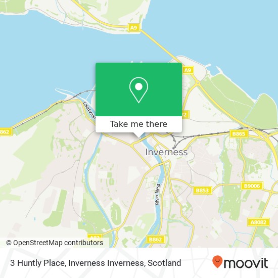 3 Huntly Place, Inverness Inverness map