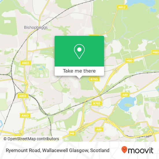 Ryemount Road, Wallacewell Glasgow map