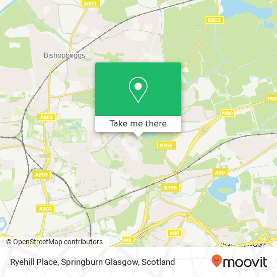 Ryehill Place, Springburn Glasgow map