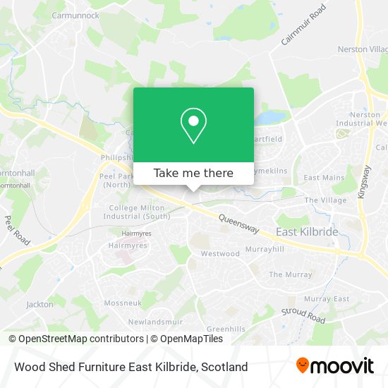 Wood Shed Furniture East Kilbride map