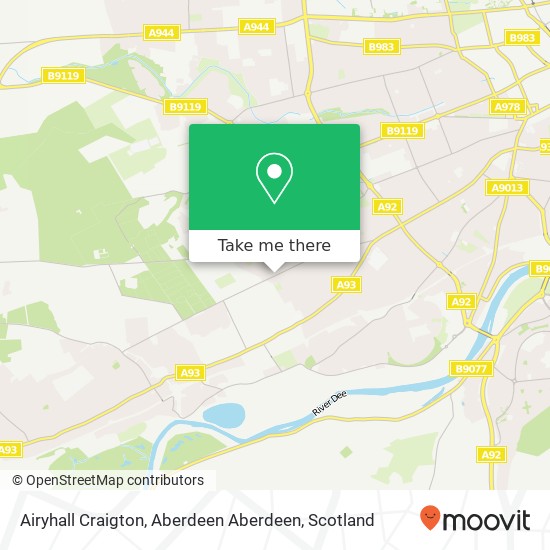 Airyhall Craigton, Aberdeen Aberdeen map