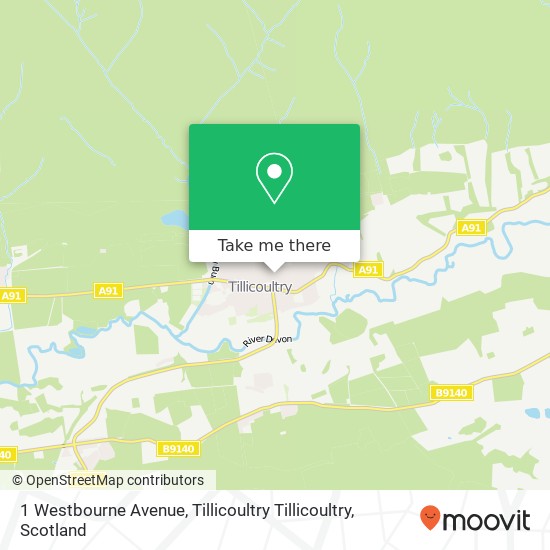1 Westbourne Avenue, Tillicoultry Tillicoultry map