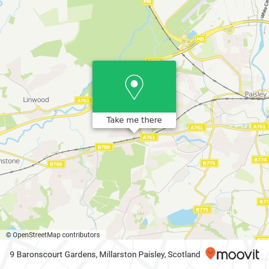 9 Baronscourt Gardens, Millarston Paisley map