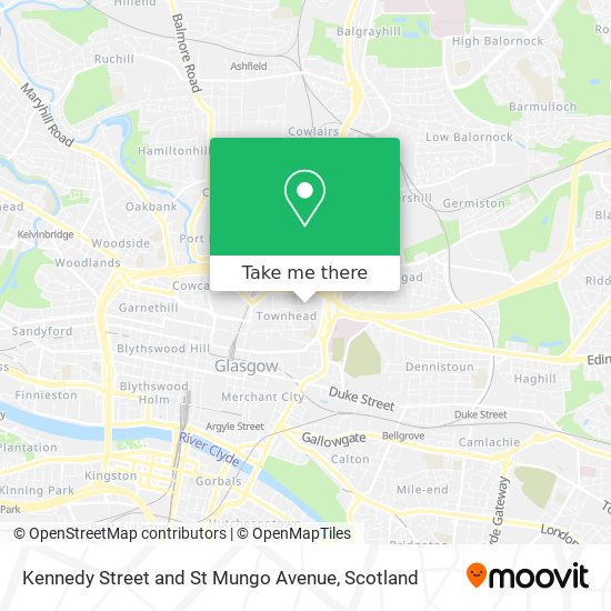 Kennedy Street and St Mungo Avenue map