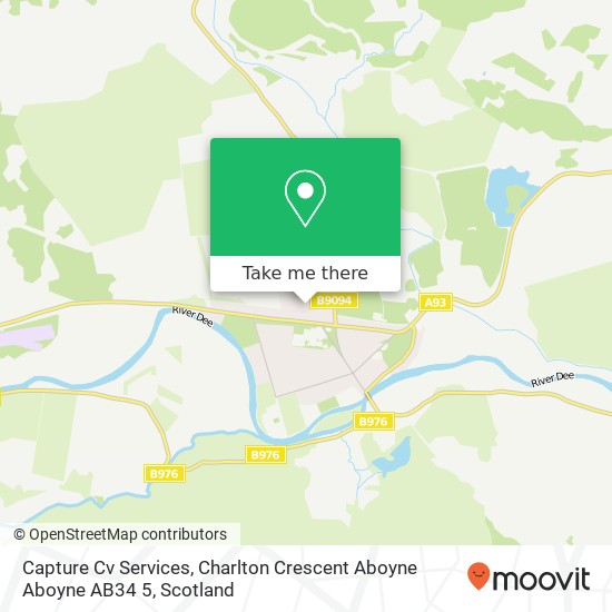 Capture Cv Services, Charlton Crescent Aboyne Aboyne AB34 5 map