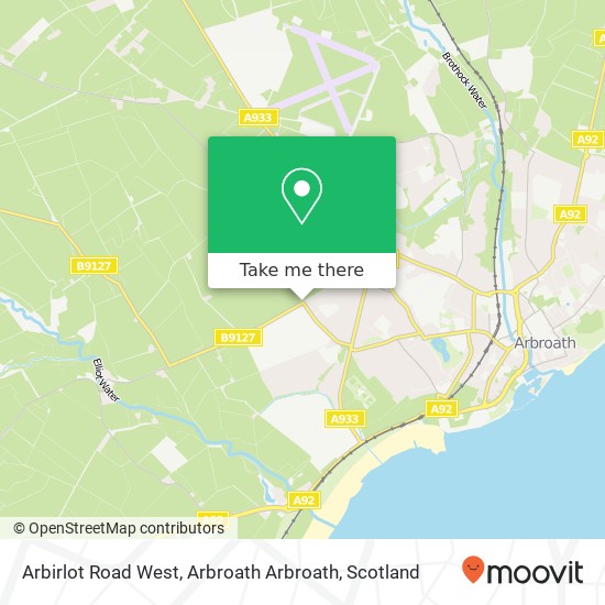 Arbirlot Road West, Arbroath Arbroath map