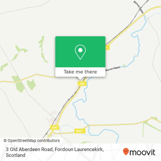 3 Old Aberdeen Road, Fordoun Laurencekirk map