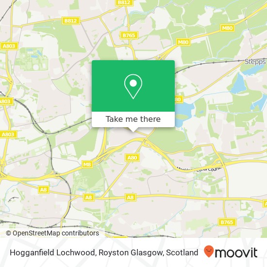 Hogganfield Lochwood, Royston Glasgow map