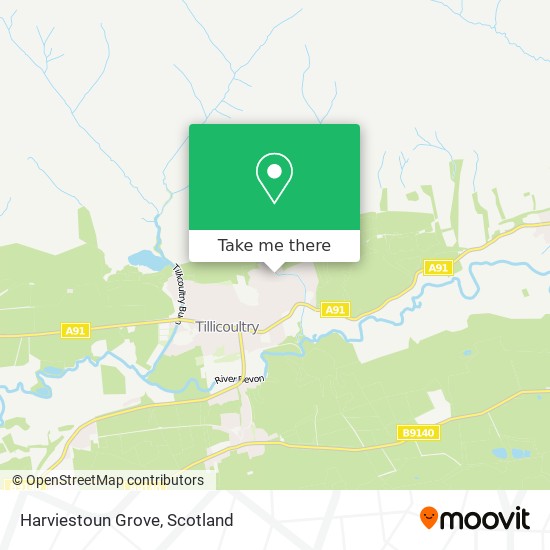 Harviestoun Grove map