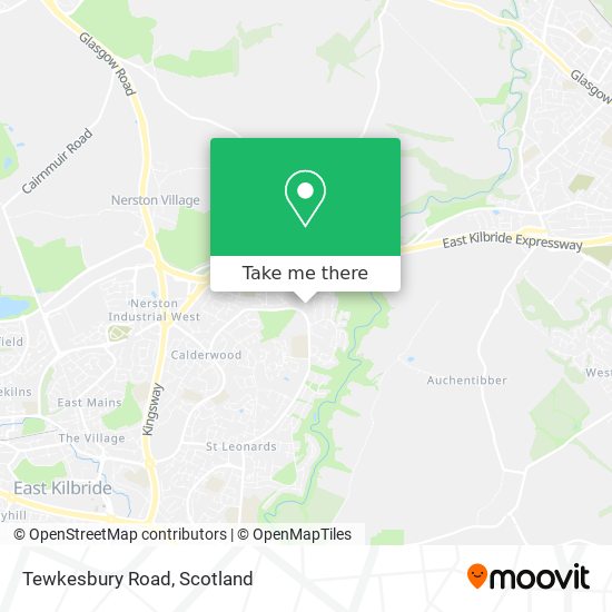 Tewkesbury Road map