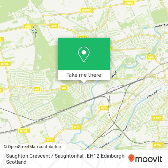 Saughton Crescent / Saughtonhall, EH12 Edinburgh map