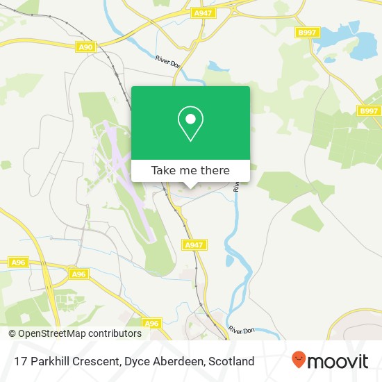 17 Parkhill Crescent, Dyce Aberdeen map