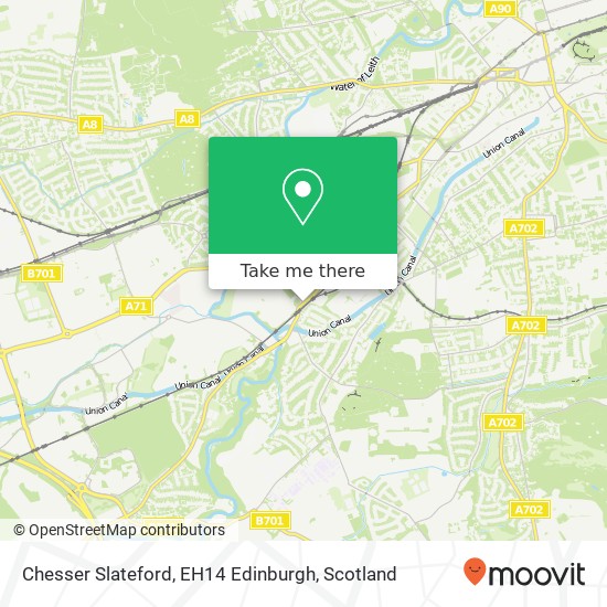 Chesser Slateford, EH14 Edinburgh map