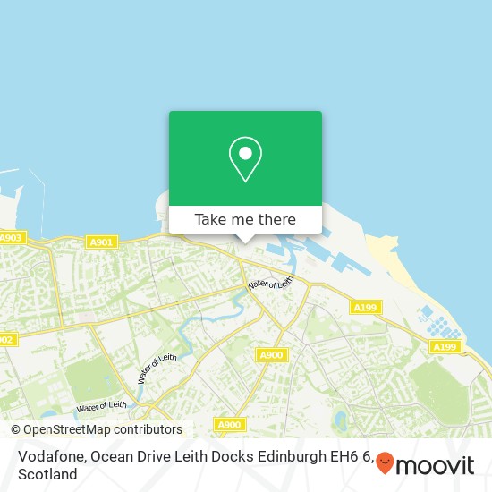 Vodafone, Ocean Drive Leith Docks Edinburgh EH6 6 map