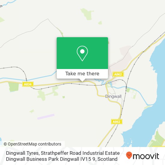 Dingwall Tyres, Strathpeffer Road Industrial Estate Dingwall Business Park Dingwall IV15 9 map