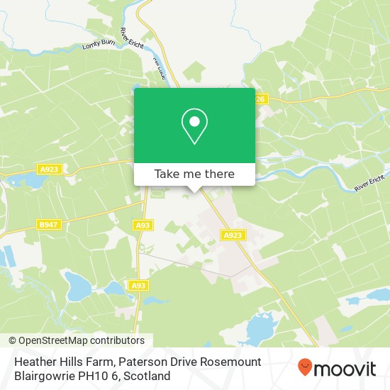 Heather Hills Farm, Paterson Drive Rosemount Blairgowrie PH10 6 map